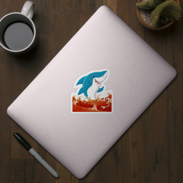 Funny Lava Shark by JB's Design Store